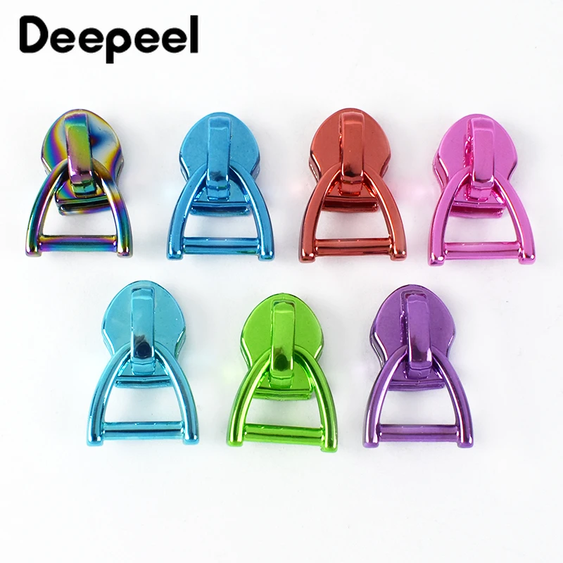 

5/10/20Pcs Deepeel 5# Colored Zipper Slider for Nylon Zips Coil Clothes Backpack Decor Zippers Head Sewing Zip Puller Accessory