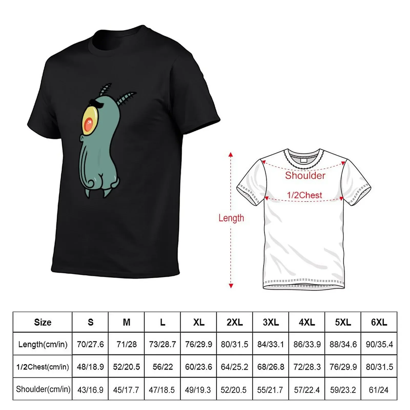 Big Booty Plankton T-Shirt plus size tops vintage graphic tee sports fans oversizeds mens clothing