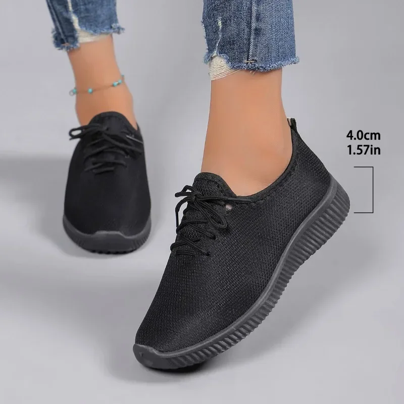 Zapatos deportivos de Color liso para mujer, calzado informal, cómodo y suave, vulcanizado, novedad de 2024