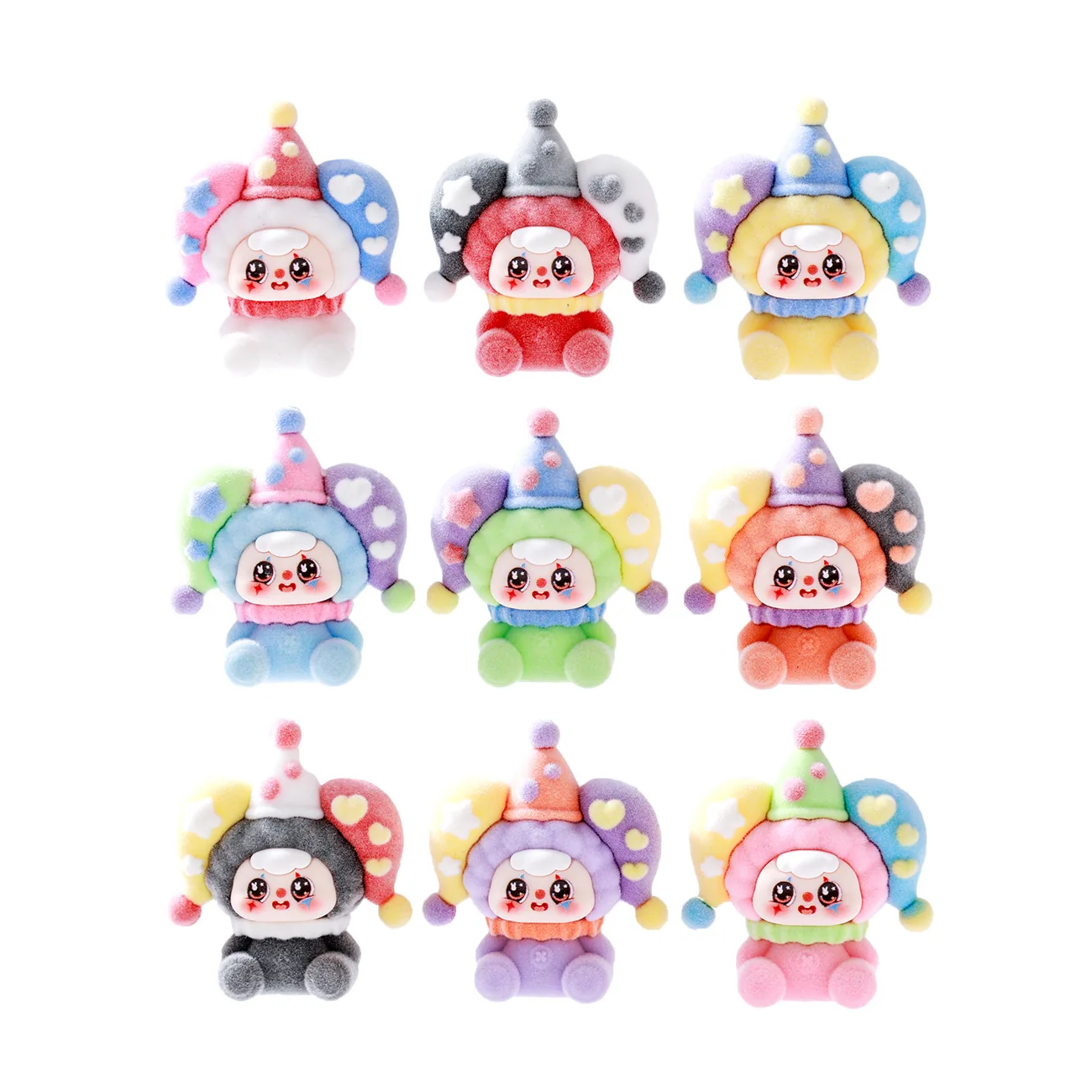 

9PCSCircus rice bean doll tabletop ornaments