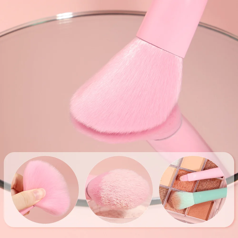 Kleurrijke make-upborstelset 17 stuks Lage Moq Op maat uw eigen merk Beauty Tools Cadeau voor meisjes Oogschaduw Wimperborstels 5 sets