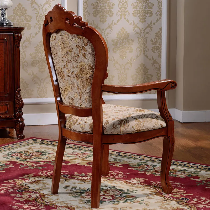 #Factory Price European Style Carved Dining Chairs Solid Wood Hotel Furniture Banquet Chairs