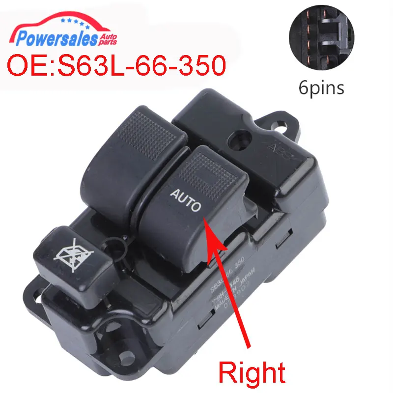 New RHD Power Window Switch For Mazda S63L-66-350 S63L66350 Car Accessories