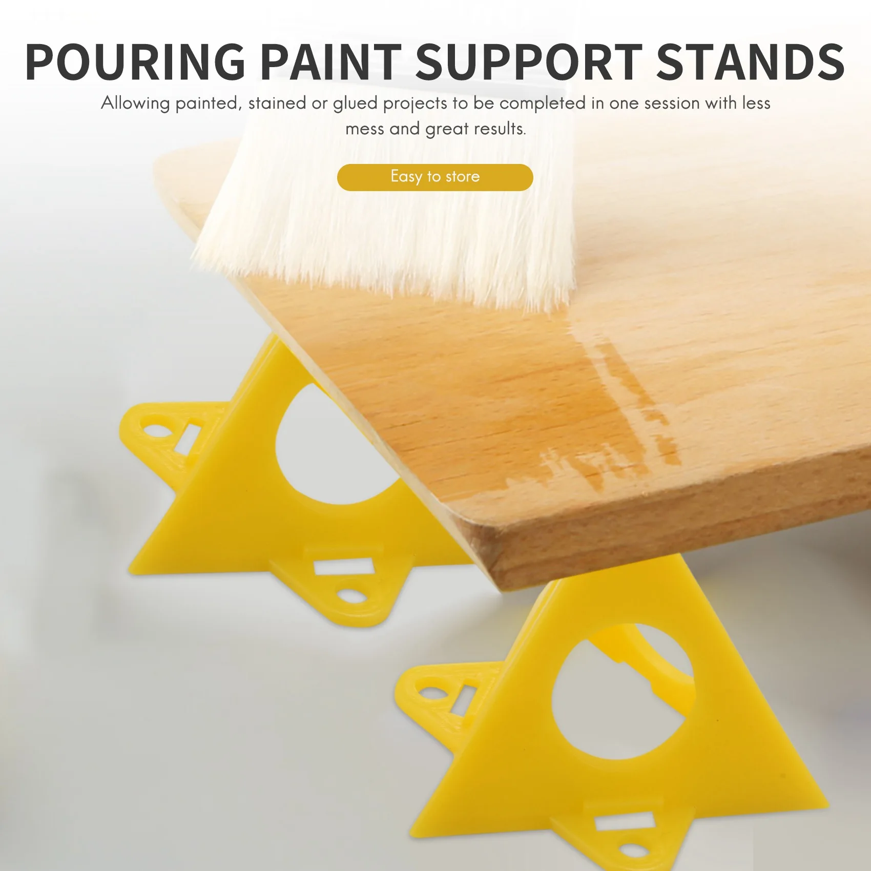 Delicate Texture-20Pcs Painter's Pyramid Stands,Cabinet Paint Stands For Canvas Cabinet Door Risers,Pouring Paint Canvas Support