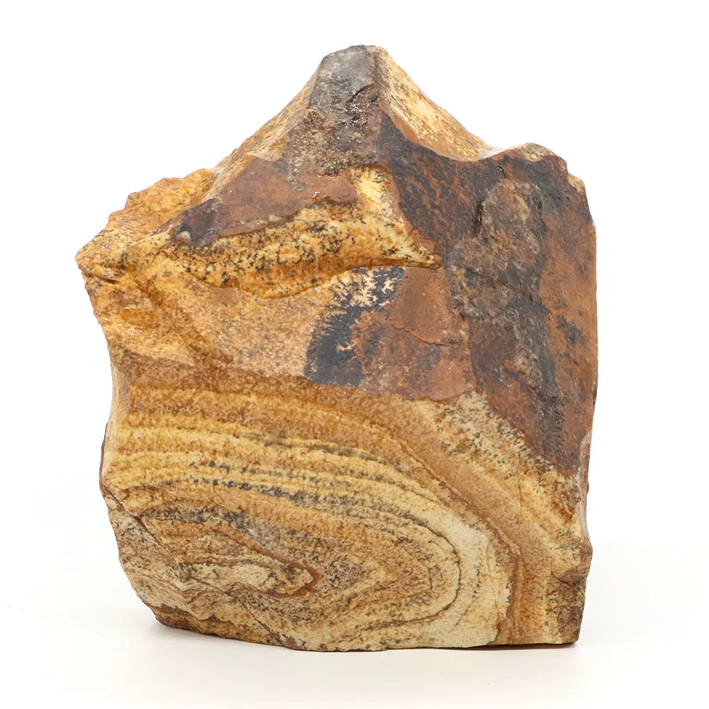 Picture Jasper Skull Natural Stones Hand Carved Healing Crystal Raw Ore Gems Specimen Figurine Crafts for Home Office Decoration
