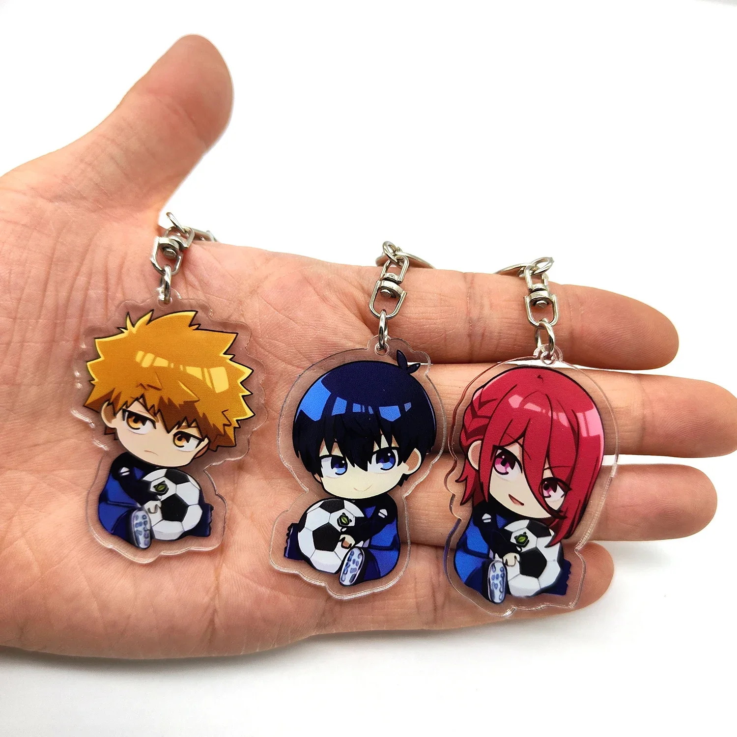 Anime Keychain BLUE LOCK Character Key Chain Accessories Cute Bag Pendant Key Ring for Fans Gift