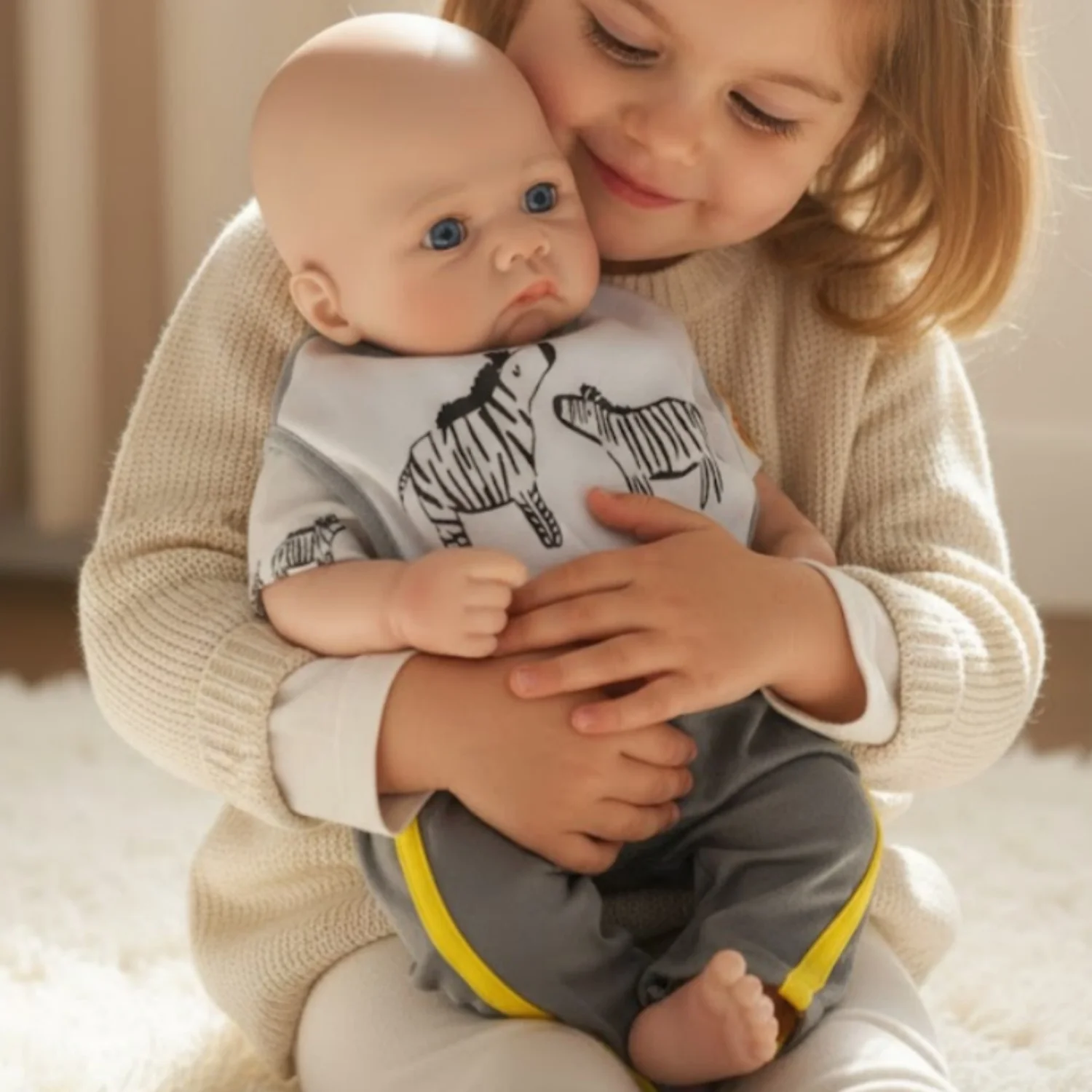 AnjoDoll 16Inches Full Body Silicone Reborn Baby Doll, Waterproof Anatomically Correct Newborn Boy, Realistic Washable Play Doll