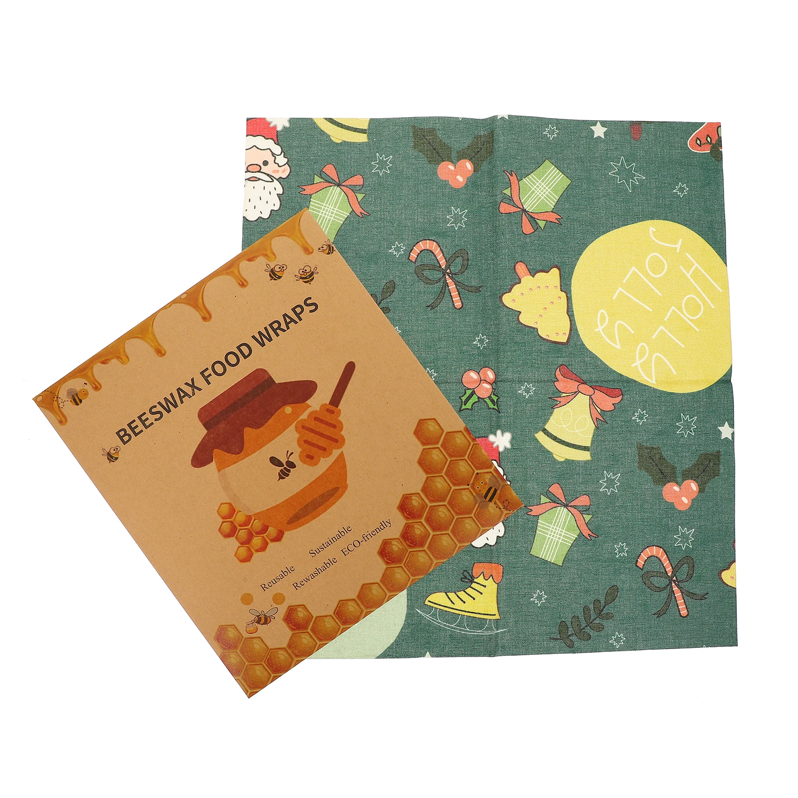 

3pcs Beeswax Wrap Reusable Food Wraps Sustainable Charcuterie Easy Clean Long Cloth Storage Solution