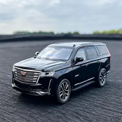 1/24 Cadillac Escalade SUV Alloy Luxy Car Model Diecasts Metal Off-road Vehicles Car Model Sound Light Simulation Kids Toys Gift