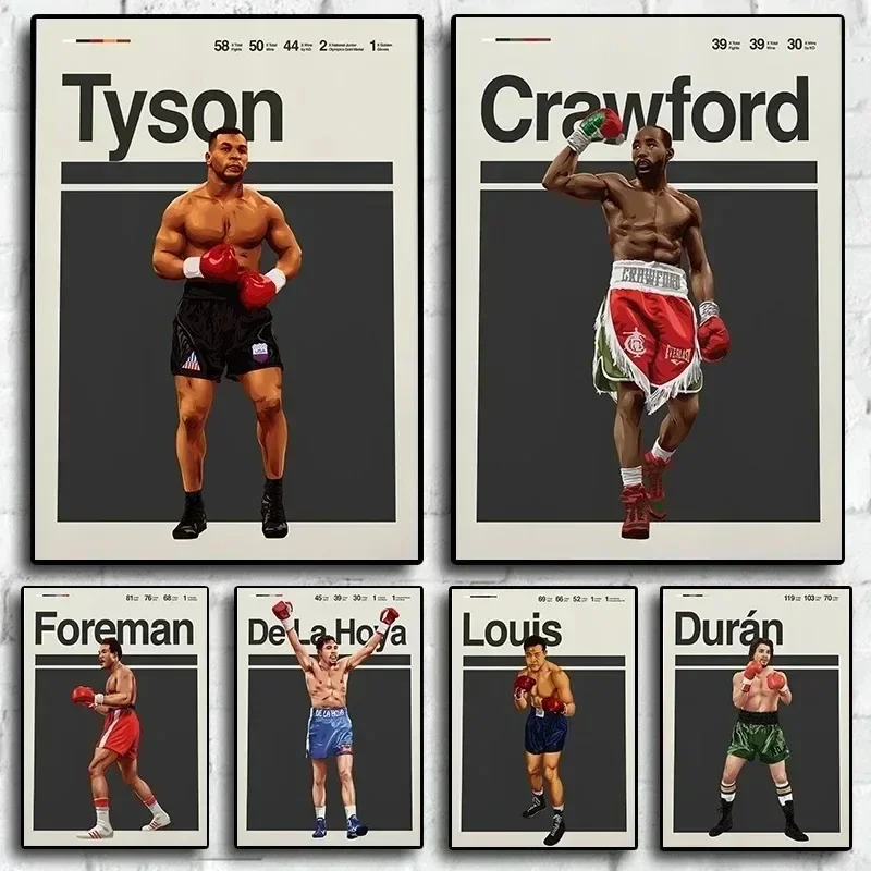 Mid Century Modern Decor Boxing Canelo Alvarez Canvas Painting Aesthetic Boxing Wall Art Gift Room Decor Perfect For Sports E