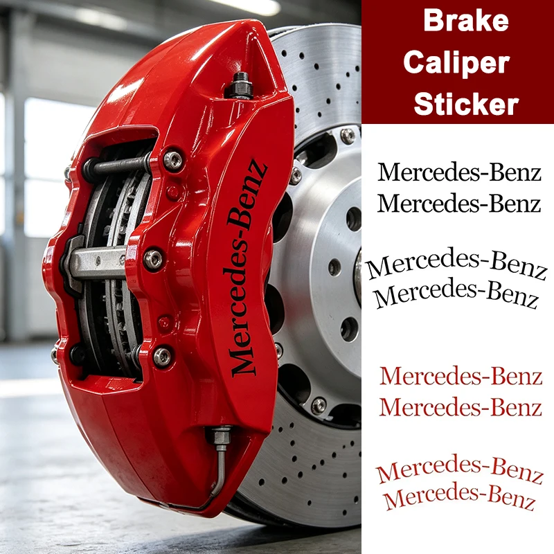 Car Brake Caliper Stickers For Mercedes Benz W166 W212 W213 W246 W176 W177 W205 C180 C63 W167 A B C E Class GLE Decal Decoration