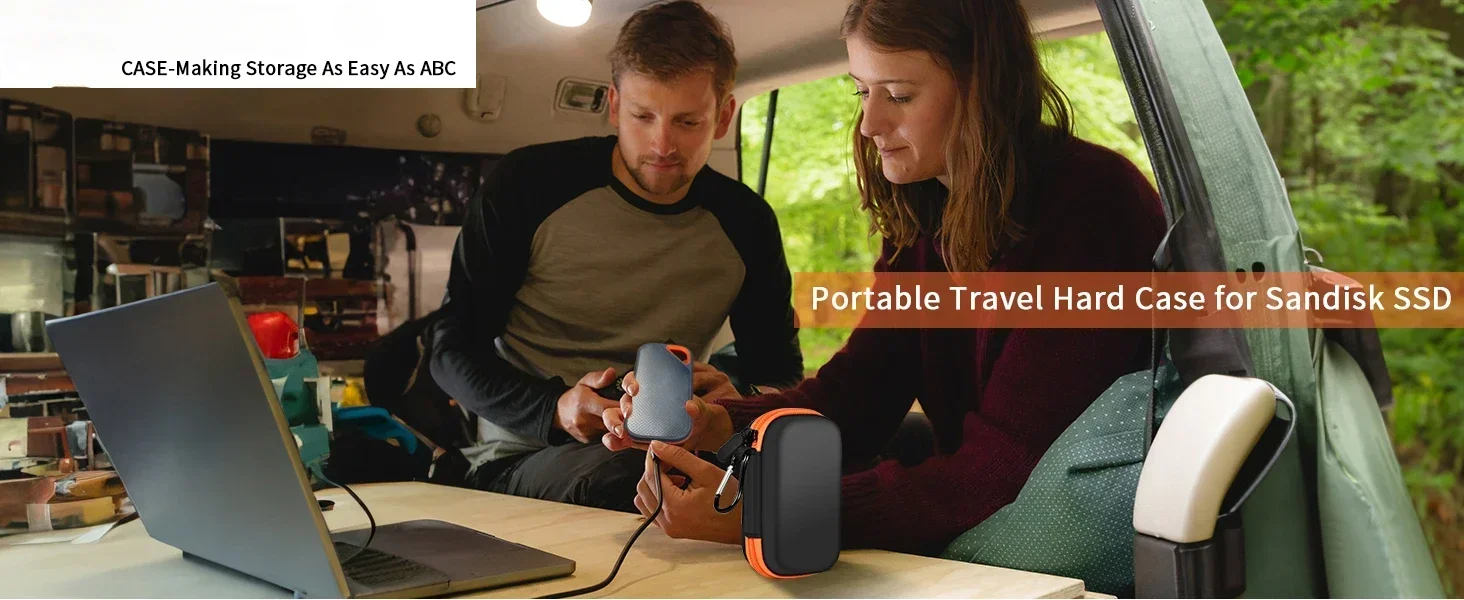 External Hard Drive Case for SanDisk Extreme Portable SSD 1TB 2TB 4TB 500GB External Solid State Drive, Bag for 2 SSD (Box Only)
