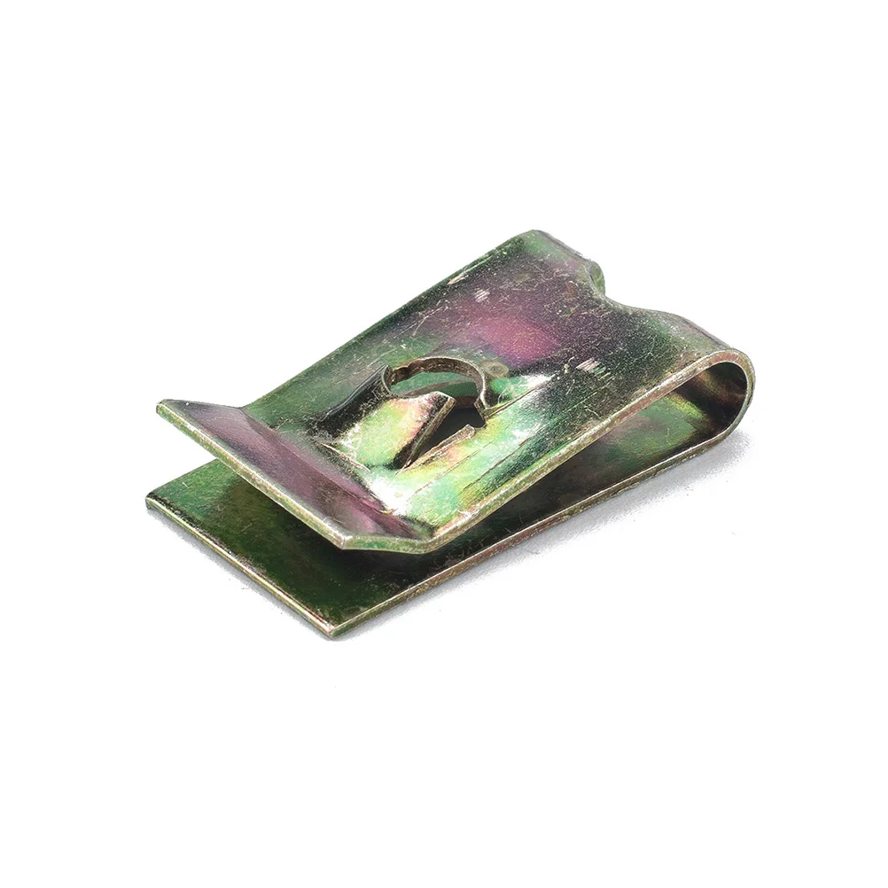 

50Pcs Zinc Plated Clips High Elasticity Strength Hardness Fasteners for Bumper Panel Fixing Motorcycle U Nut