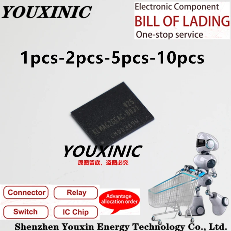 

YOUXINIC 100% new original KLMAG2GEAC-B031 BGA EMMC font 16GB chip KLMAG2GEAC B031