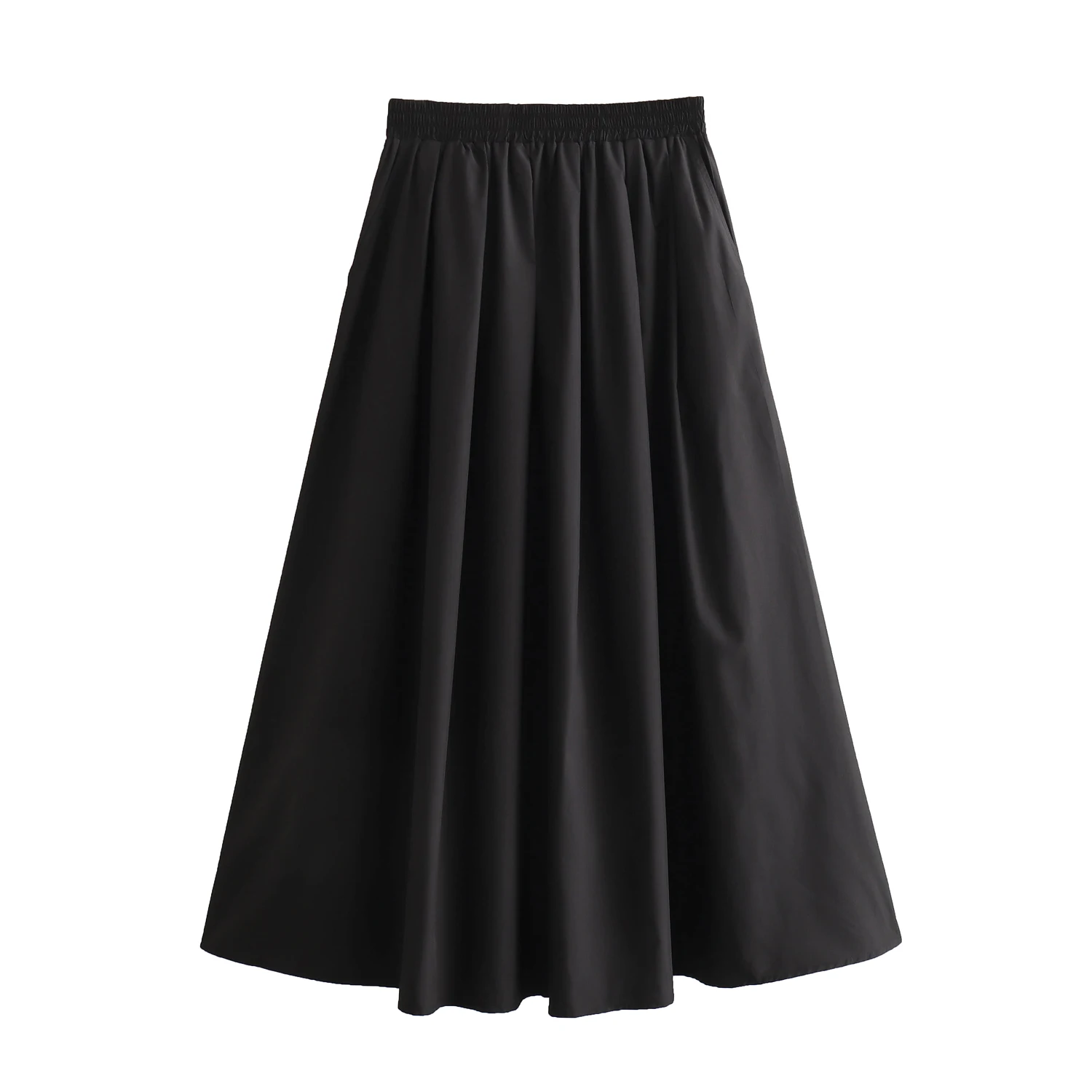 

New fashion spring and autumn women's design loose solid color casual high waist half-body skirt