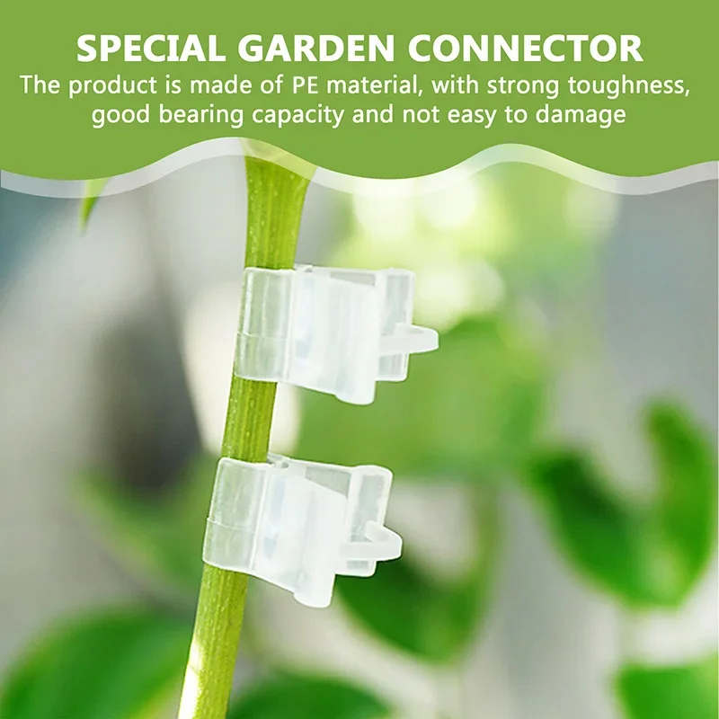

100Pcs/Lot 2MM Special Plastic Clip Greenhouse Vegetable Grafting Clips Cucumber Seedling Crab Claw Orchid Plant Grafting Clips