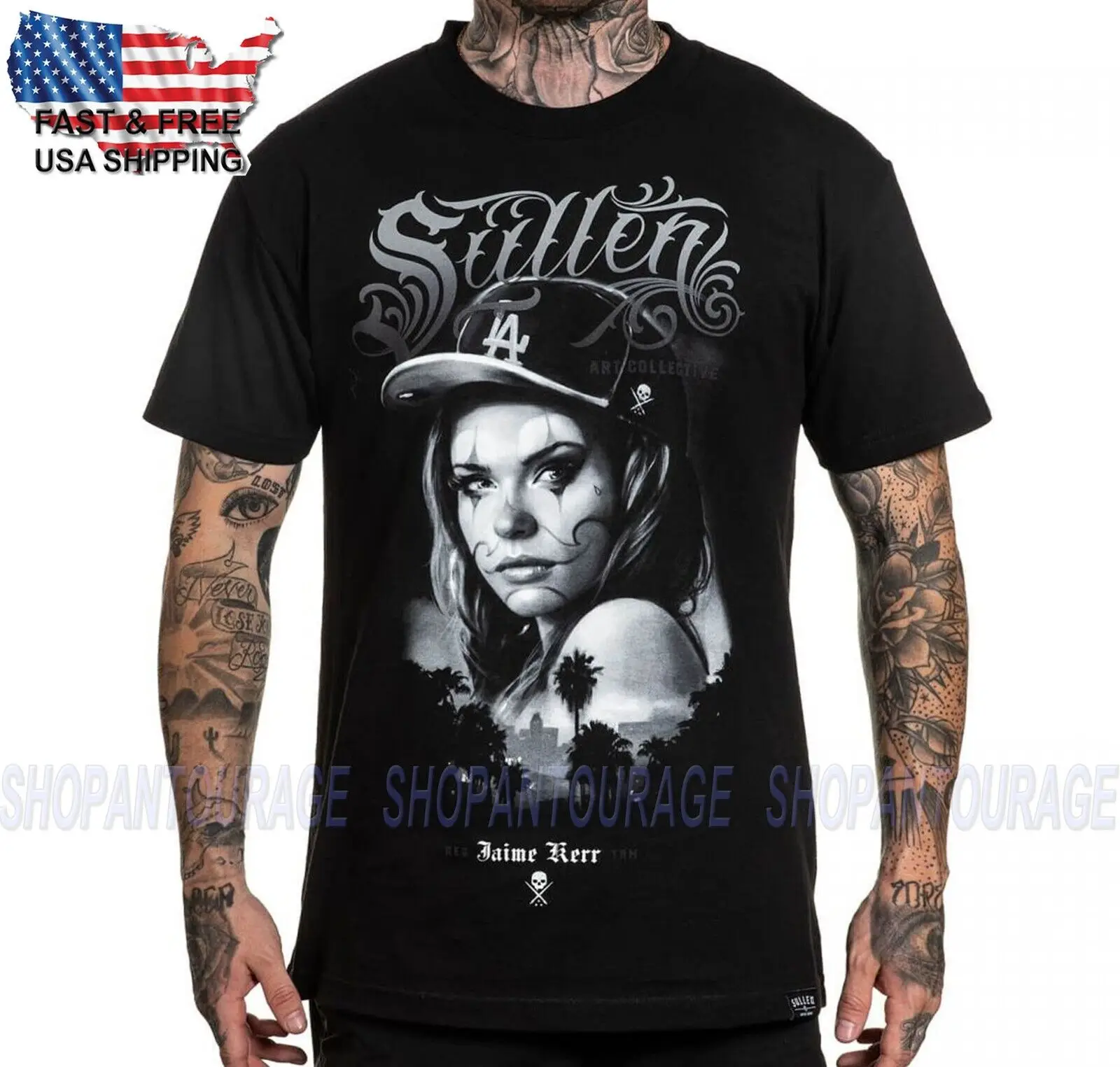 

Sullen Art Collective L.A. Chica Standard SCM3281 Short Sleeve T-shirt For Men