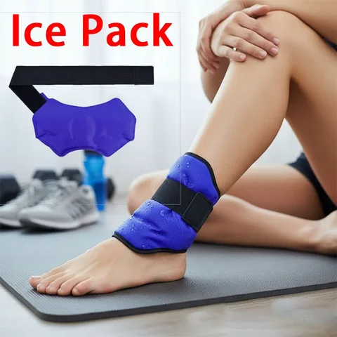 Ankle Ice Pack Adjustable For Injuires Hot Cold Ankle Support For Pain Relief Sprains 360° Wrap Design Freezable Reusab health