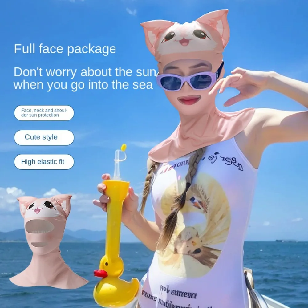 

Adjustable Sunscreen Face Scarf Ice Silk Mask Head Cover Face Mask Diving Mask Summer UV Protection Face Gini Swimming