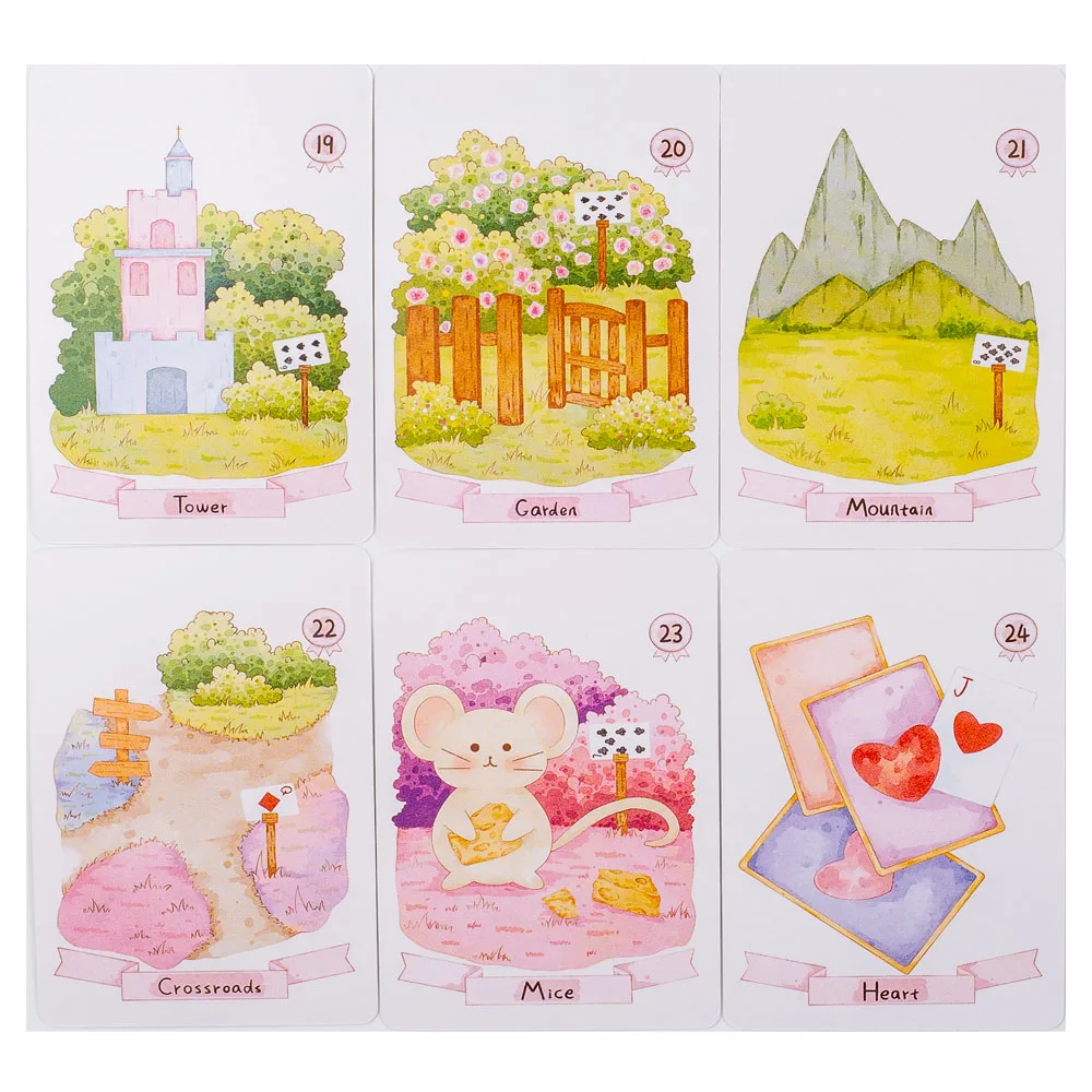 Dream Lenormand Tarot-Kartendeck, 43 Karten, Oracle-Brettspiel für Kinder, Familie und Freunde, perfektes Puzzle, Freizeitaktivität, 8,9 x 5,7 cm – Detail 8