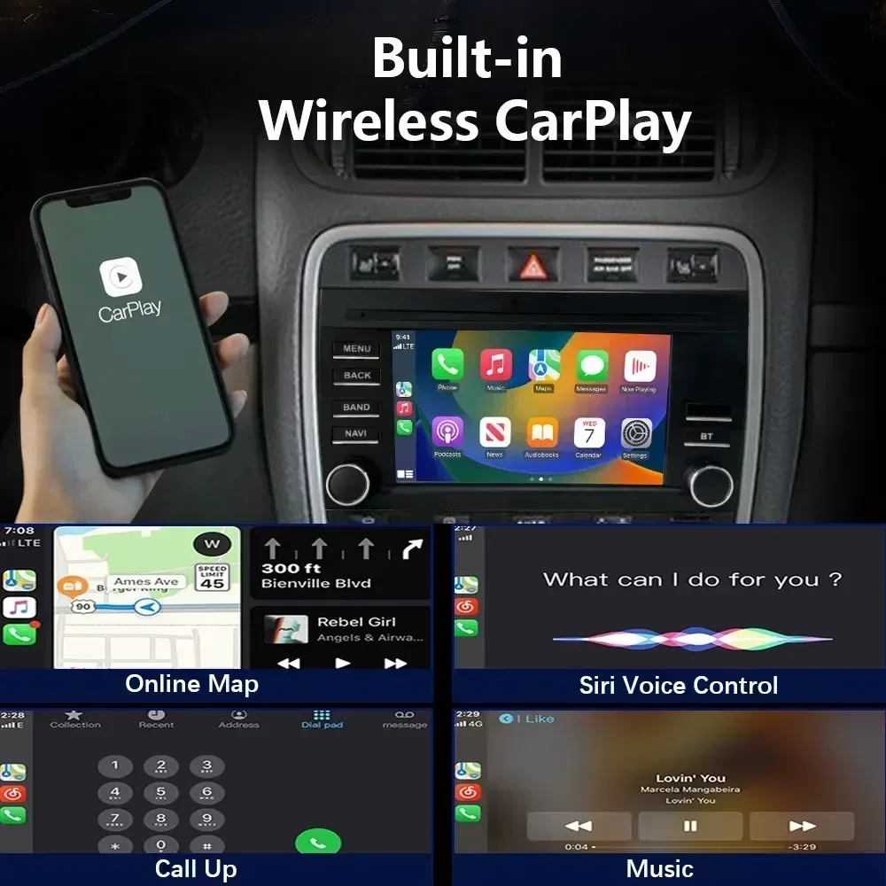 CHSTEK Car Radio Android 13 Carplay For Porsche Cayenne 955 957 9PA 2002-2010 Navigation Bluetooth WIFI 4G Multimedia Automotiva
