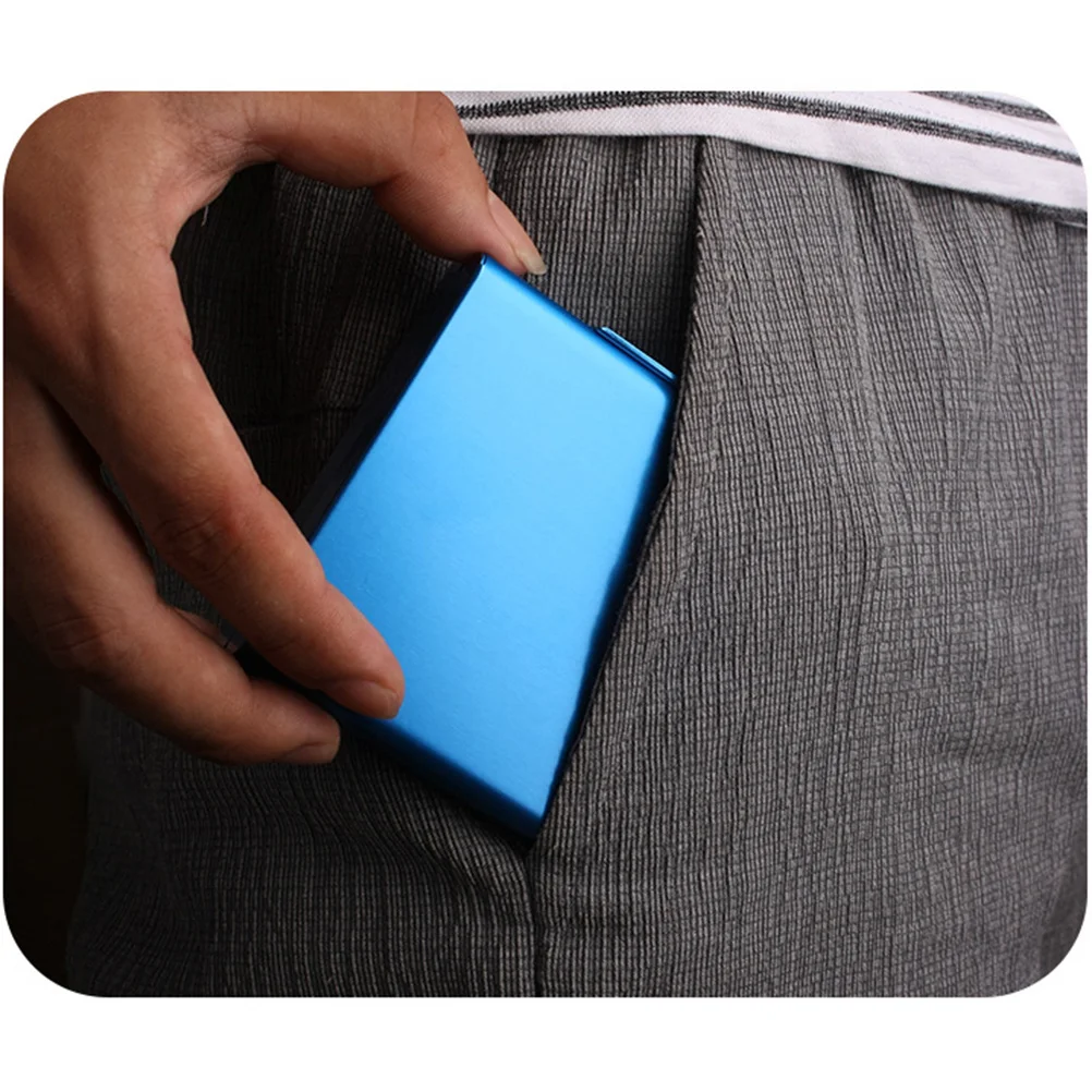 

Portable Clamshell Cigarette Case Lightweight Aluminum Protective Cover Anti-Crushing Damp-Resistant Easy Carry