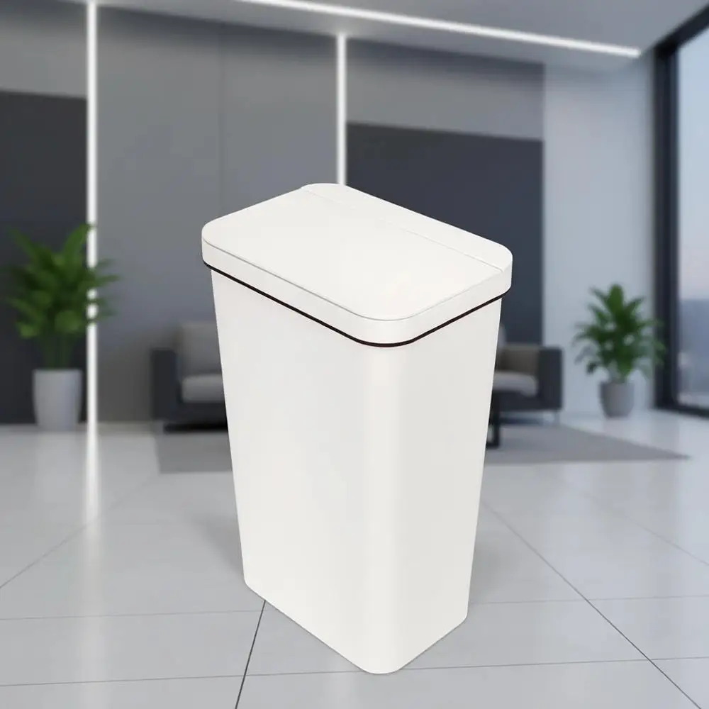 

13 Gallon Touch Sensor Trash Can for Kitchen, Office, Perfect for Home Use, White