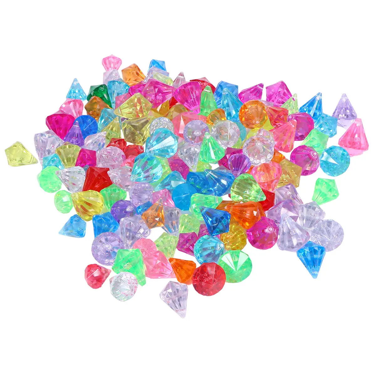 1 حقيبة أحجار كريمة بلاستيكية ملونة مقلدة جواهر واقعية أحجار كريستال الجليد لديكور الحفلات إكسسوارات ذاتية الصنع جو احتفالي