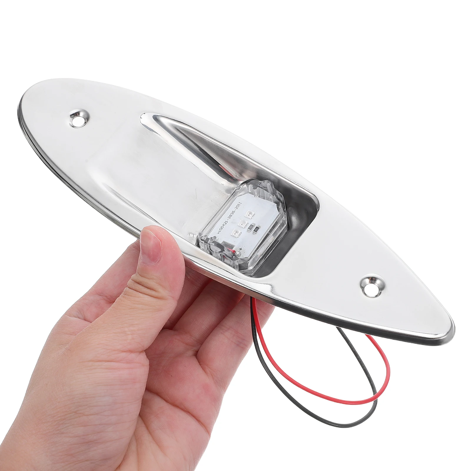 

2 Pcs Marine Side Light Signal Boat Navigation Lights LED Embedded 304 Stainless Steel Bow for Boats
