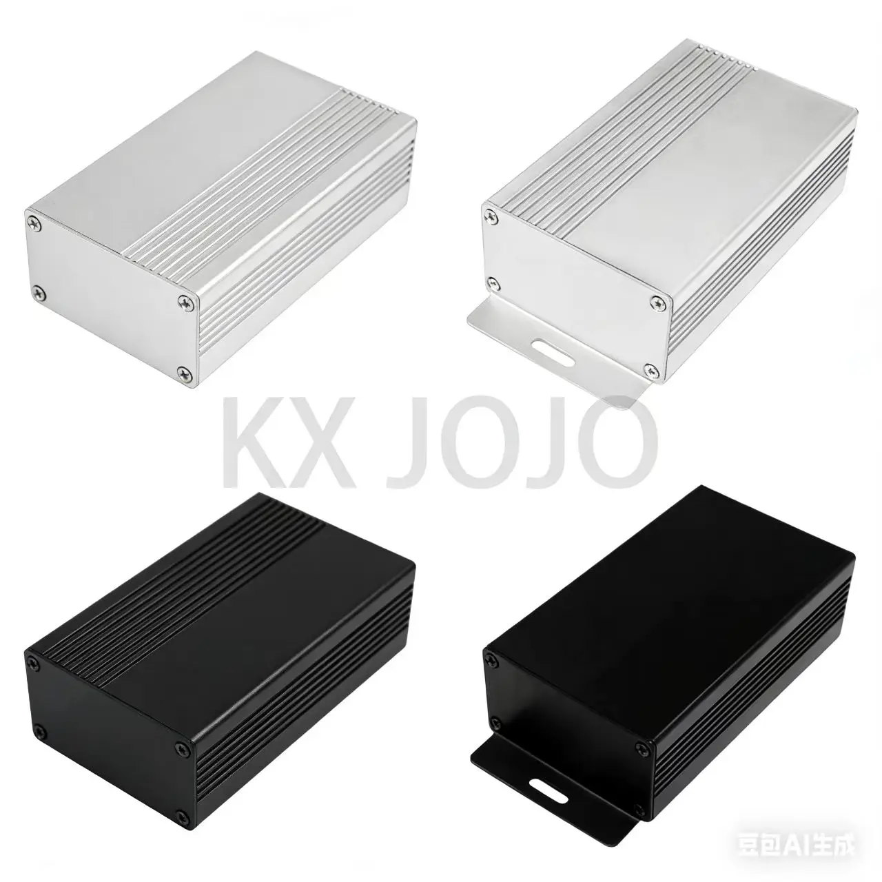 Waterproof Aluminum Enclosure Box  Electronic Components Shell Silver/Black Profile 65x35x150mm for Hardware Protection