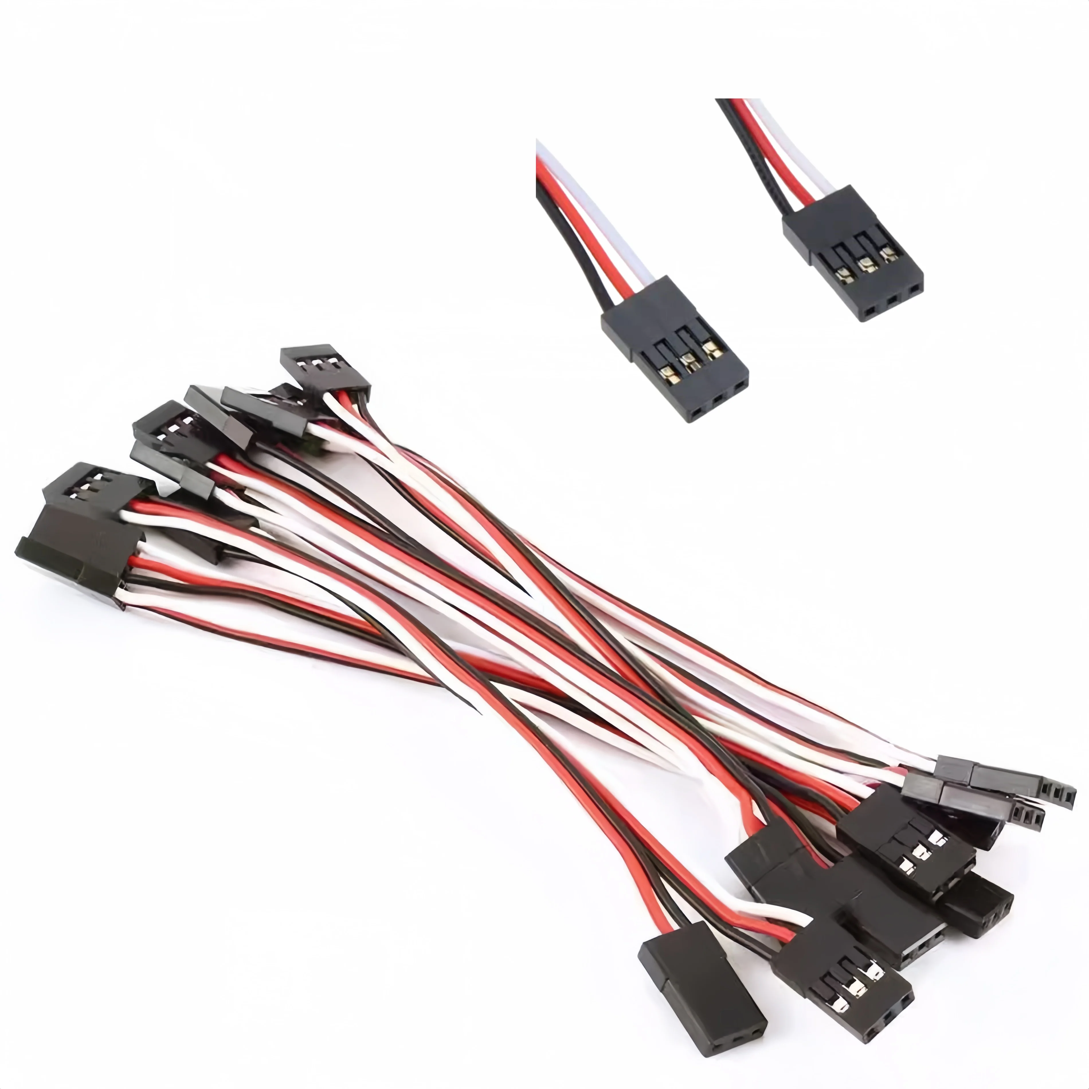 10 قطعة 100 مللي متر ، 150 مللي متر ، 200 مللي متر ، 300 مللي متر ، 500 مللي متر كابلات تمديد مؤازرة للذكور إلى الذكور ، تستخدم لكابلات تمديد مؤازرة التوصيل JR