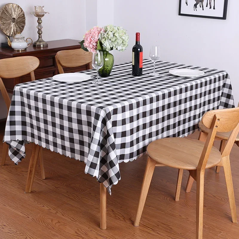 Plaid Rectangular Table Cover For Modern Home Decorative Dinning Red Black Green Tablecloth Checkered Picnic Tea Table Cloth
