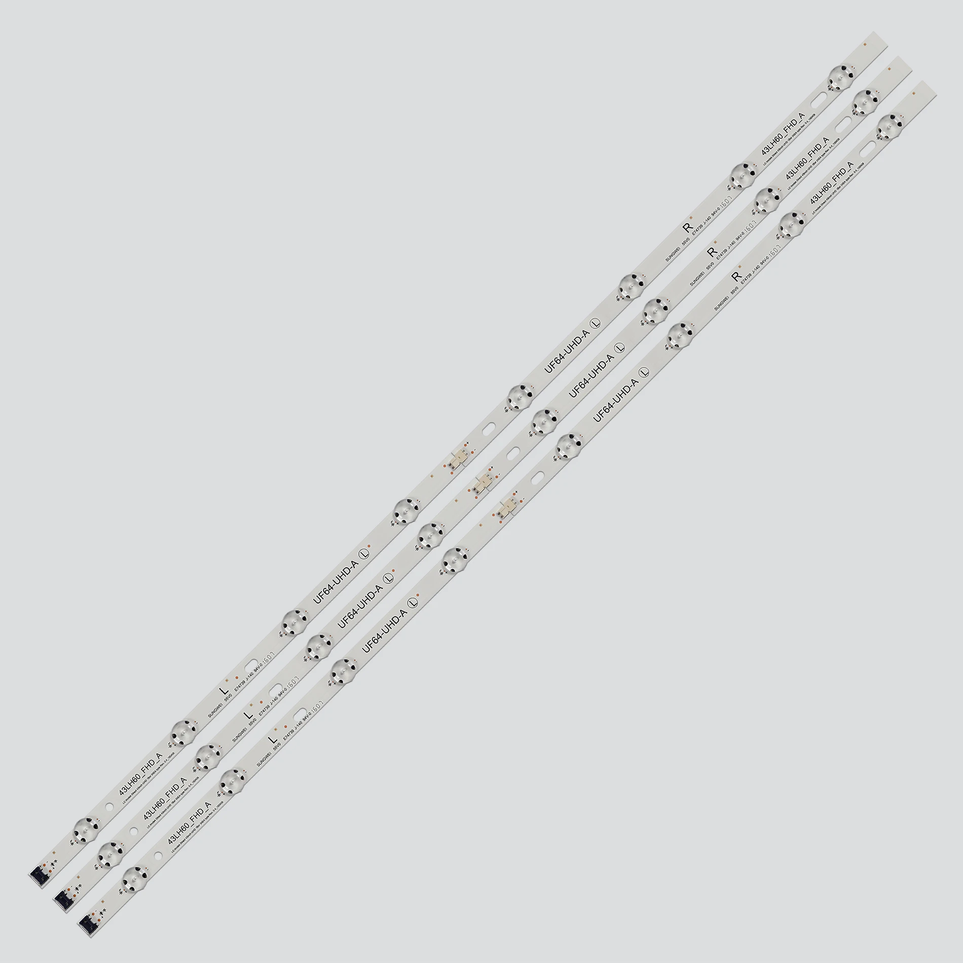 LED شريط إضاءة خلفي (3) ل UF64_UHD_A 43UH603V 43UH610V 43UF6407 43UH619V 43UF6409 43UH6030 43UF640 43UF640V HC430DGN-SLNX1