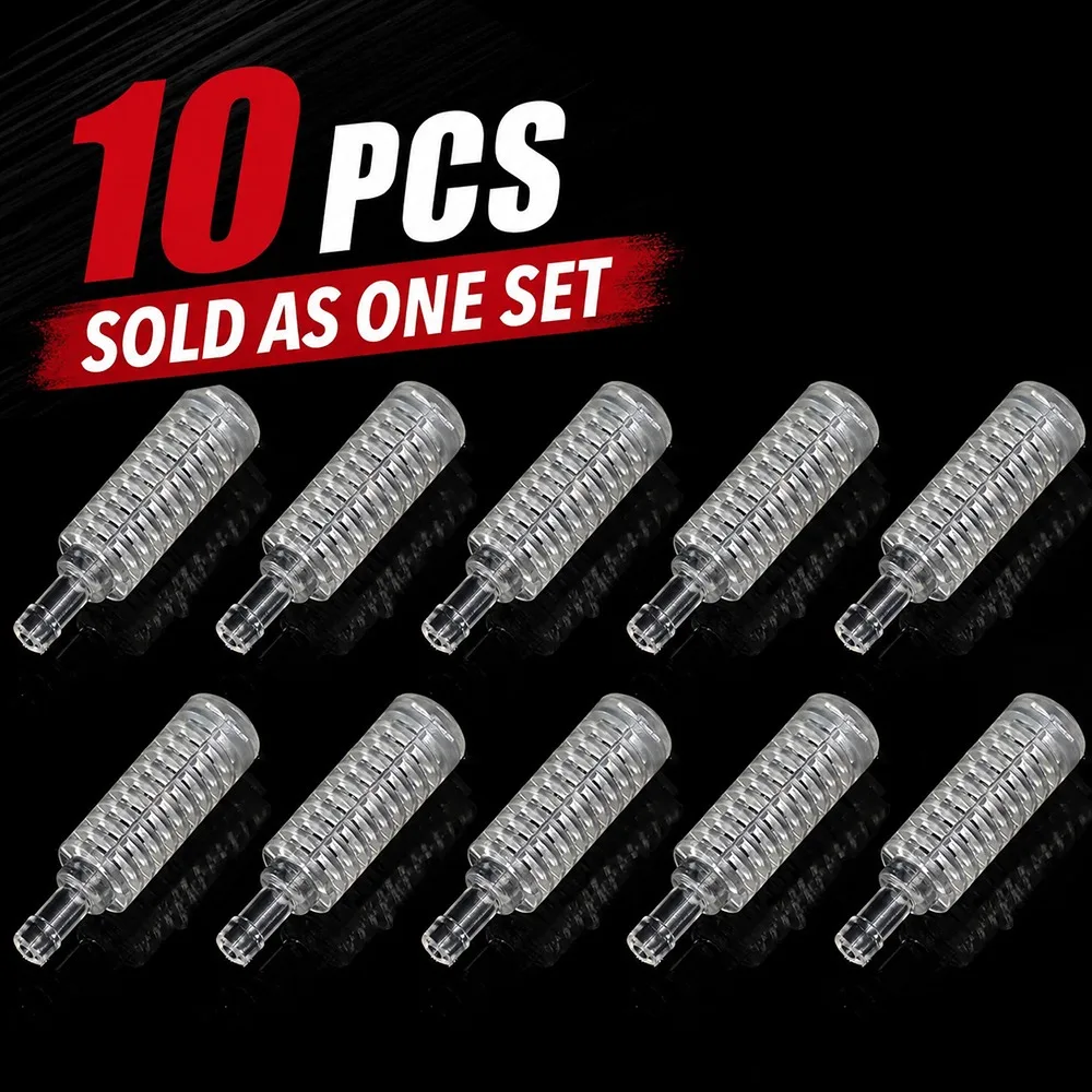 10Pcs Transparent Aquarium Air Stone Plastic Metal Ball Inline Filter Diffuser Air Pump Filtration