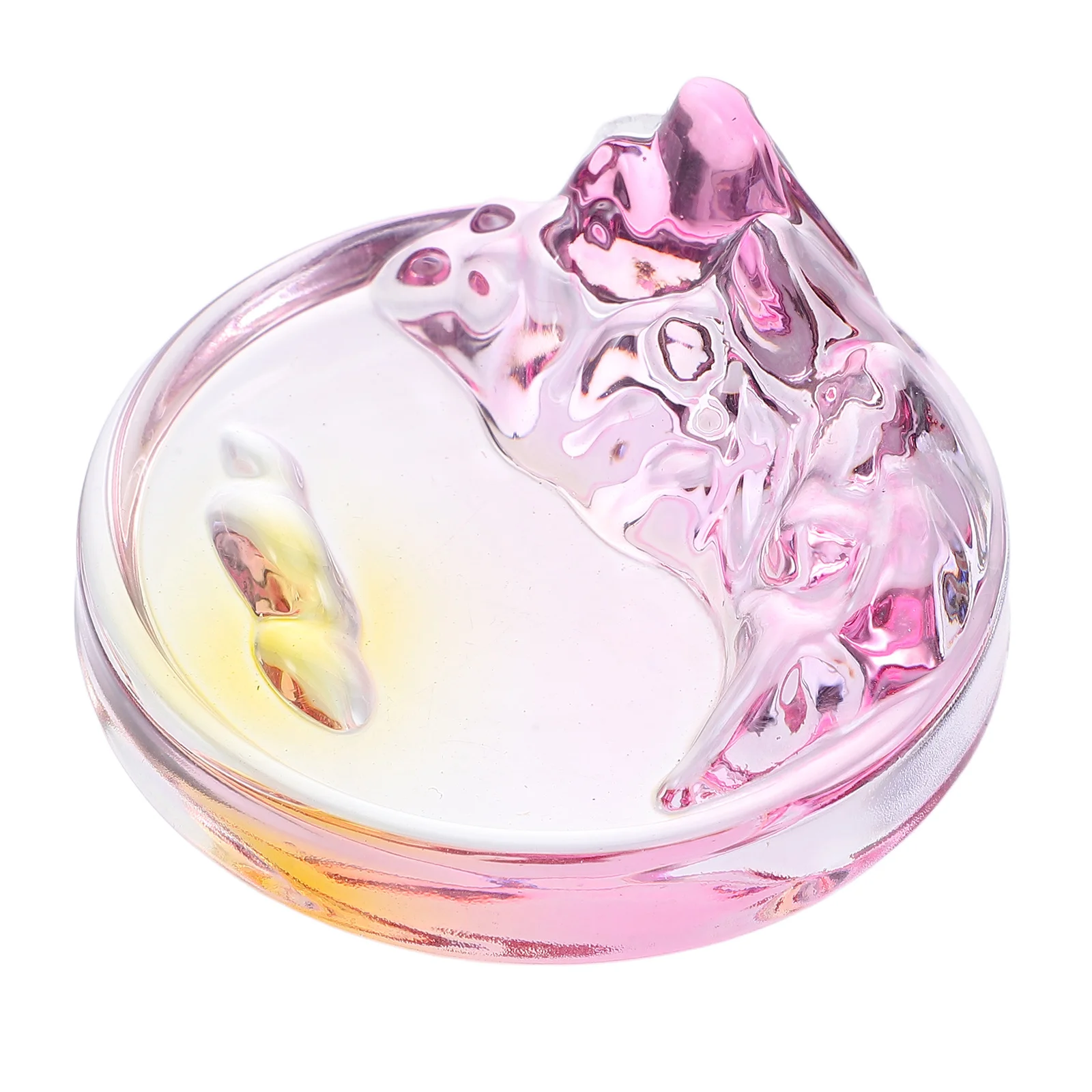 Glass Ink Dish Plate Chinese Calligraphy Painting 2-in-1 Ink Storage and Brush Rest Compact Small Size for Sumi Wash Watercolor