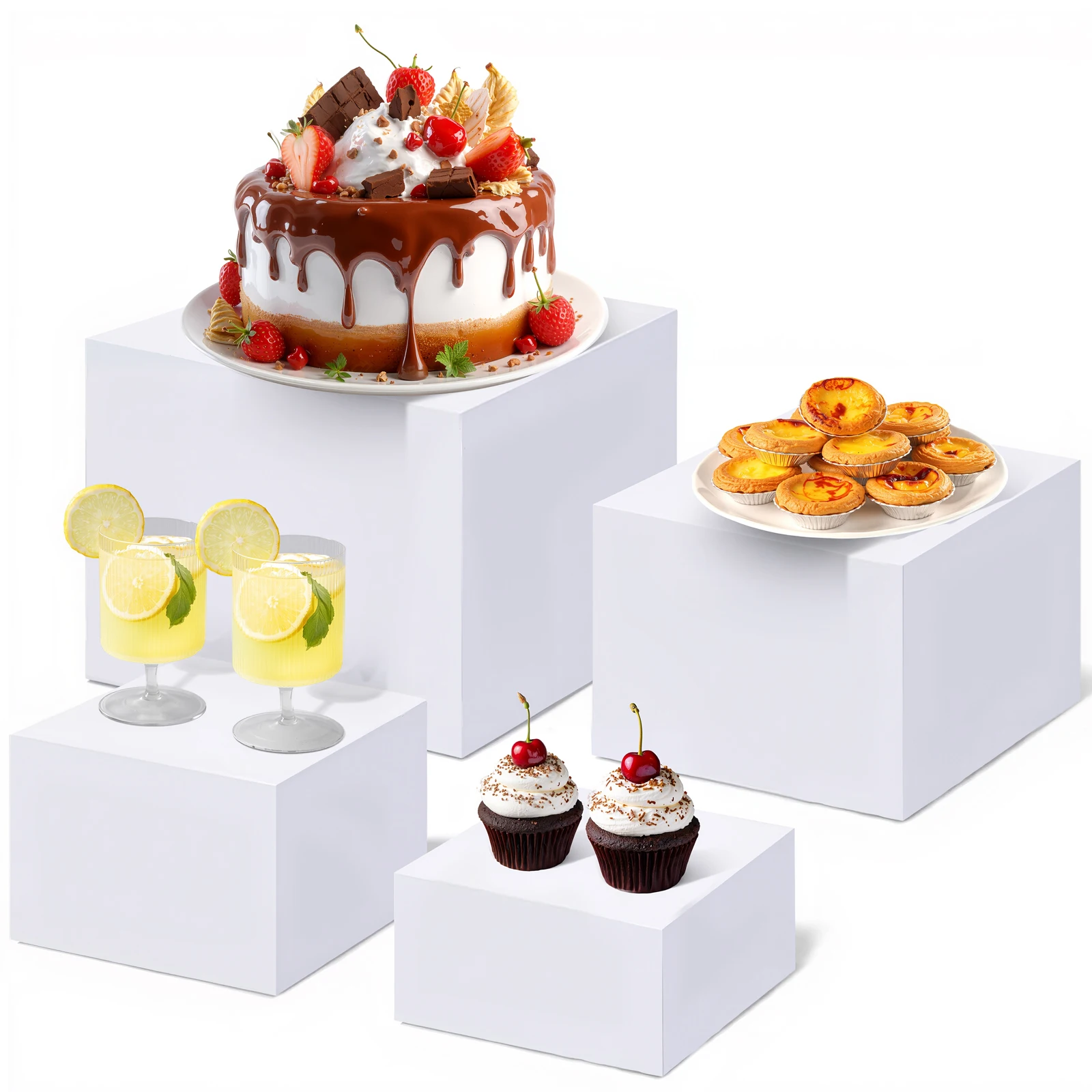 Food Snacks For Baby Shower - Support de présentation en acrylique blanc,