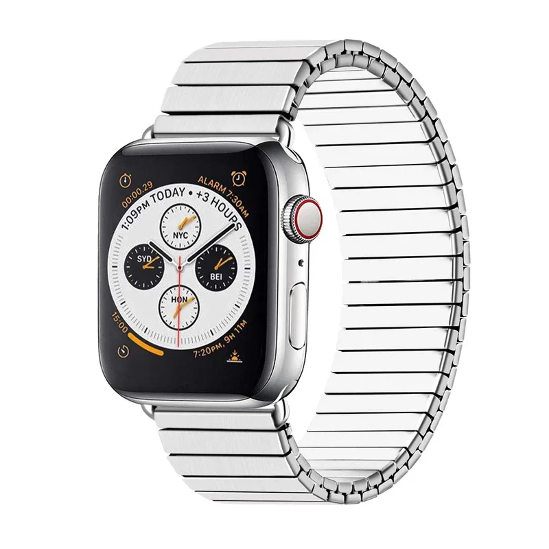Elastic Metal Band For Apple Watch Ultra 10 9 8 7 49mm 46mm 45mm 41mm 6 5 4 SE 40mm 44mm Extendable Metal For iWatch 3 38mm 42mm