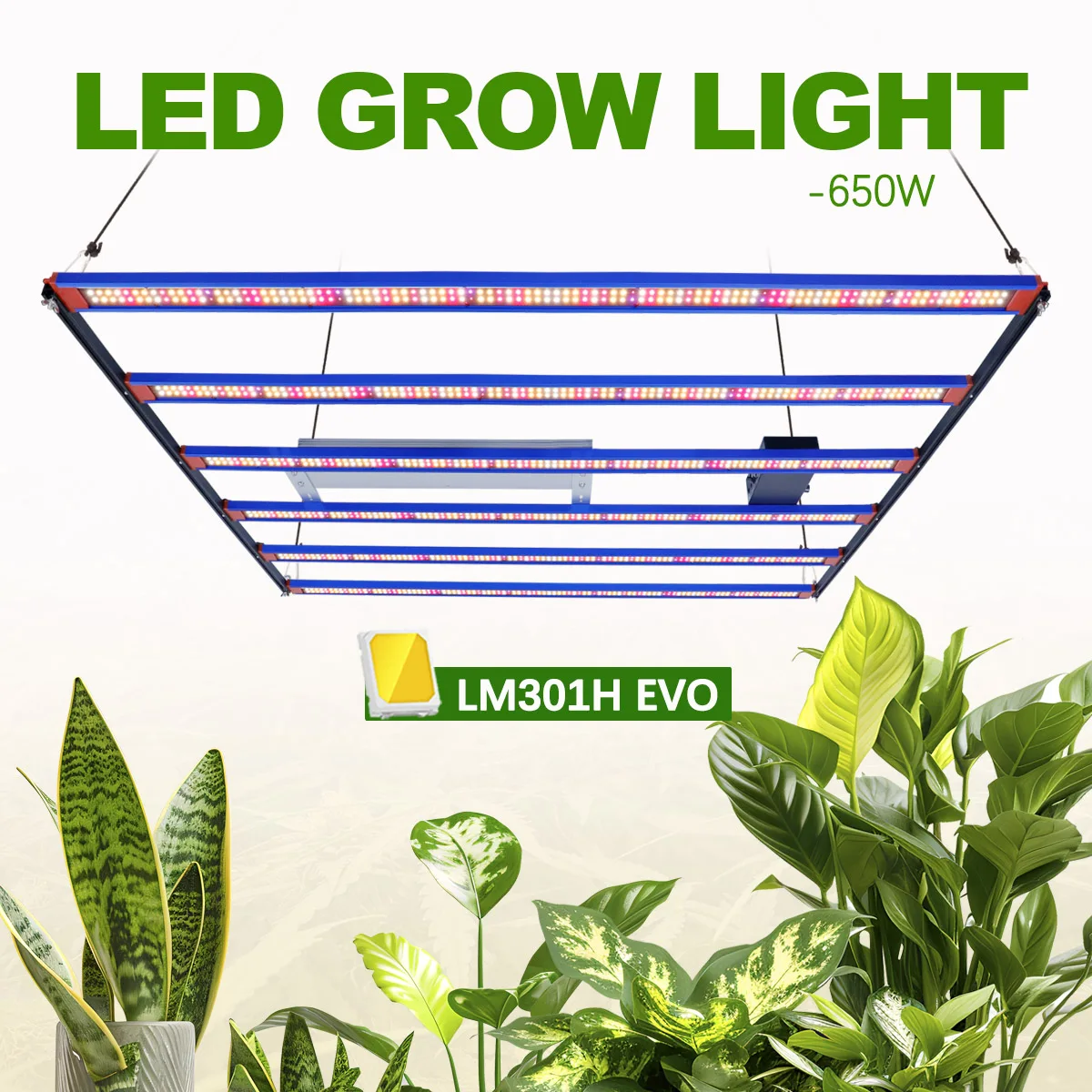 YUXINOU LM301H EVO 650W Lampada LED a spettro completo per la cultura delle piante