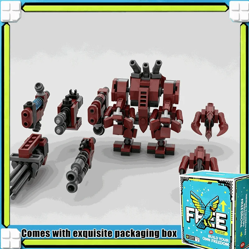 284PCS Armored Mech Robot Model Custom Building Blocks Creative Science Fiction Bricks DIY Assembly Puzzle Toy Set Xmas Gift