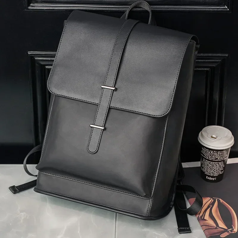 Nieuwe Mode Heren Rugzak Reistas Luxe Merk Ontwerp Grote Capaciteit Schoolrugzak Pu Lederen Backbags Laptop Schoudertas