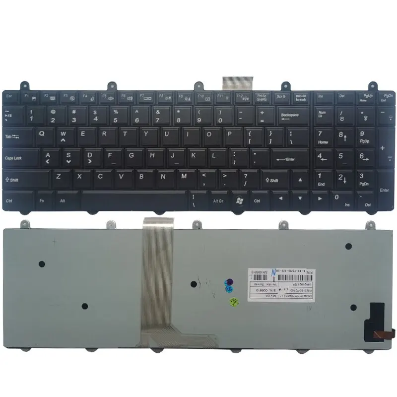 

New Backlit US Keyboard For Clevo P150EM P170EM P370EM P570WM P170sm P150sm P370sm P375SM P270WM P157sm P177sm With Backlight