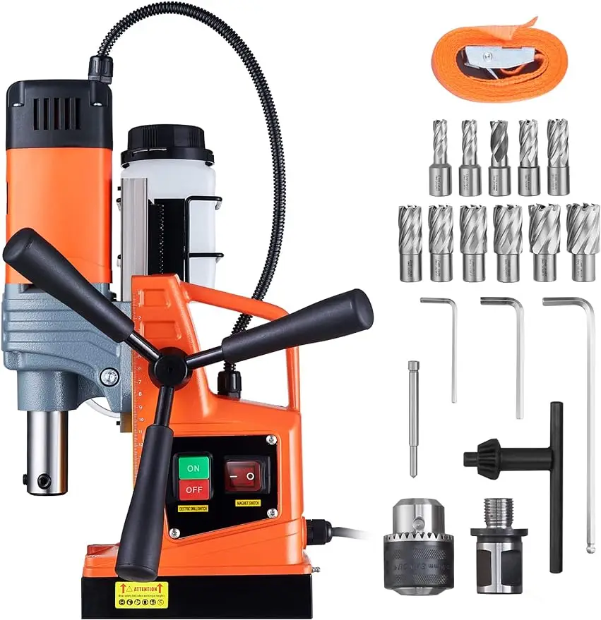 

Mag Drill Press, 1300W 1.57" Boring Diameter, 2922lbf Power Portable Magnetic Drill, 810 PRM