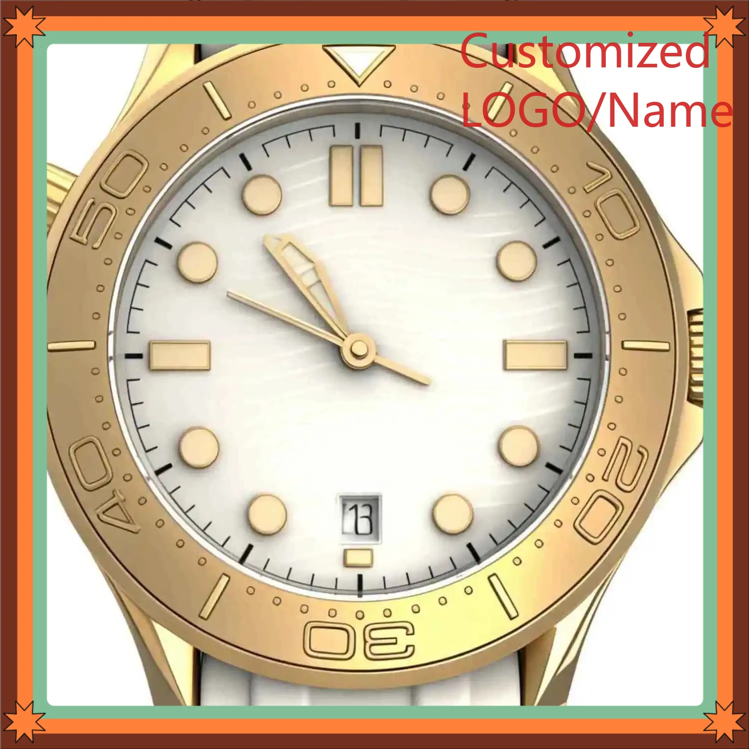 A989 Store 40mm Men's Automatic Movement 904l Stainless Steel Customized Watches view 6
