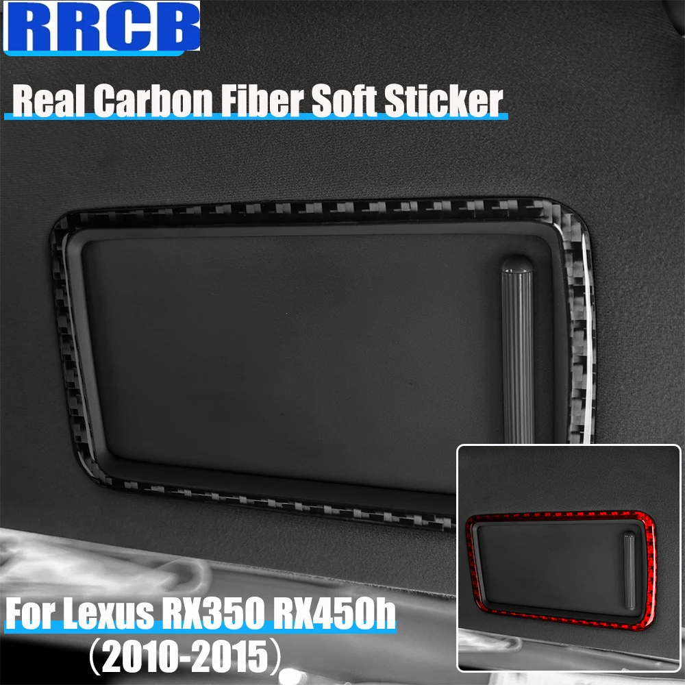 

Для Lexus RX350 RX450h 2010 2011 2012 2013 2014 2015 автомобильные аксессуары из настоящего углеродного волокна, рамка зеркала, мягкая наклейка