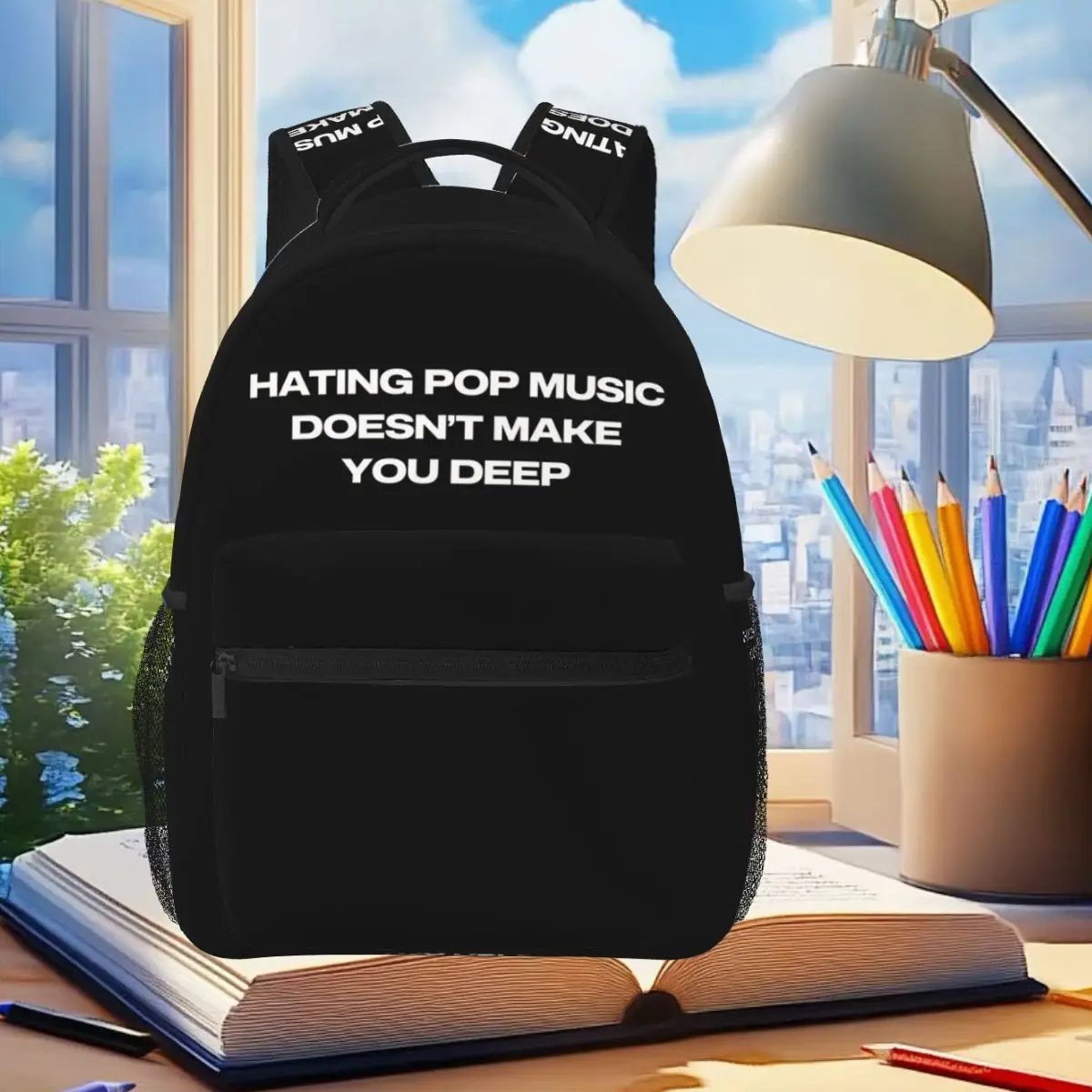 Charli Xcx Hating Pop Music Doesn't Make You Deep Same Style Backpack Student Boys Girls BookBag School Bag Shoulder Bags