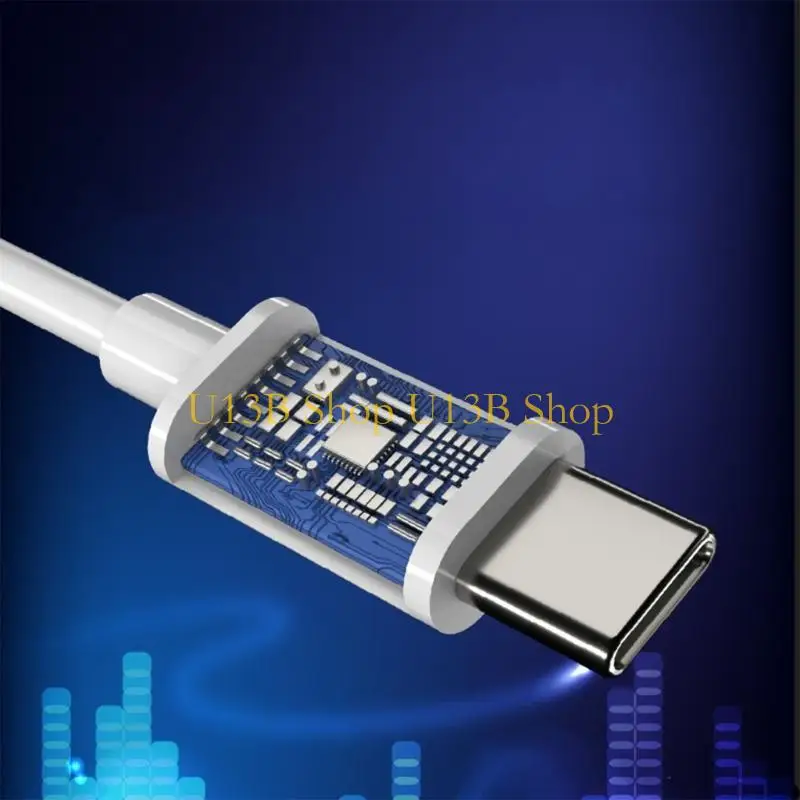 U13B 2-в-1 Type-C Cable Cable Wire 1 Split 2 Type C To USB 3,5 мм качество звука Hifi Hifi для динамиков автомобилей