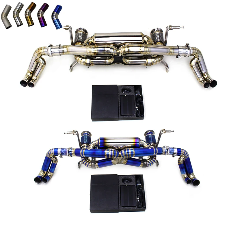 Exhaust Pipe System For Audi R8 V8 4.2L 2007-2013 High Performance Titanium Lightweight Catback Axle Back Muffler System