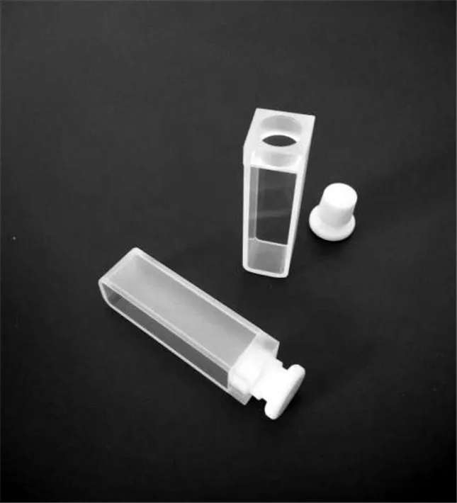 high quality two sides clear standard quartz cuvette with  stopper