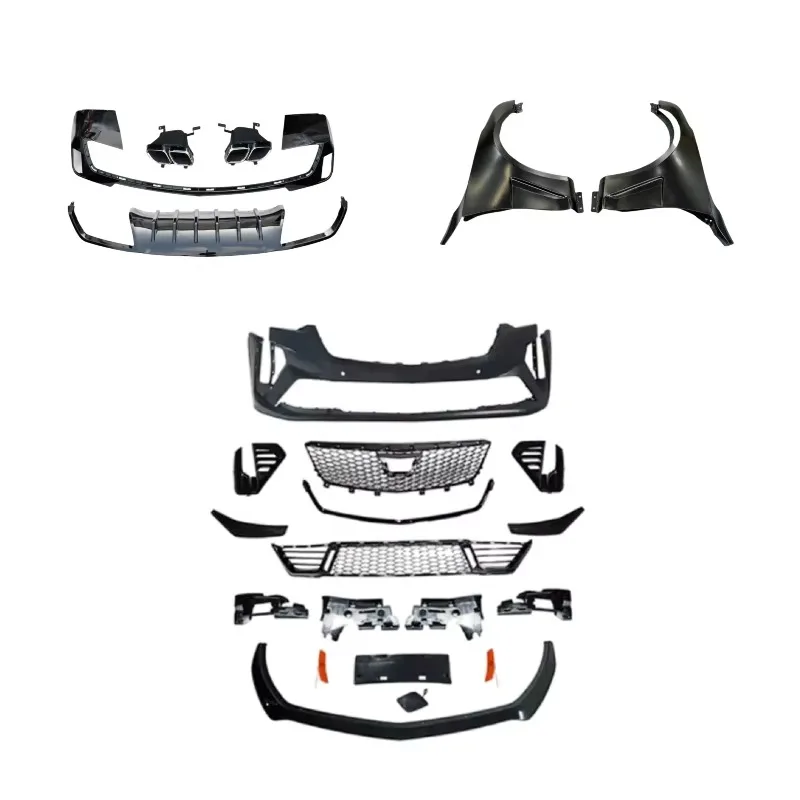 

Auto Body Kit PP Plastic Front Bumper Diffuser Bodykit for Cadillac Front Grille CT4 Upgrade Blackwing Car Parts Accessories
