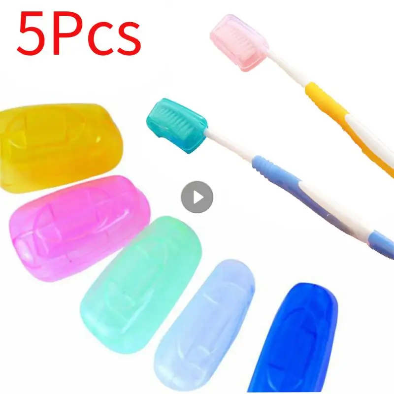 5Pcs/set Toothbrush Cover Holder Portable Travel Hiking Camping Brush Cap Case Health Germproof Toothbrushes Protector Storage